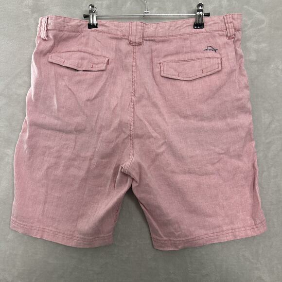 Tommy Bahama Shorts Mens 38 Pink Linen Blend Chino Resort Beach Golf Casual - Picture 2 of 10